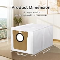HOWEKUZE 10 Stück Staubbeutel für Xiaomi X20+/X10+/Dreame L10s Ultra – Ansicht 3