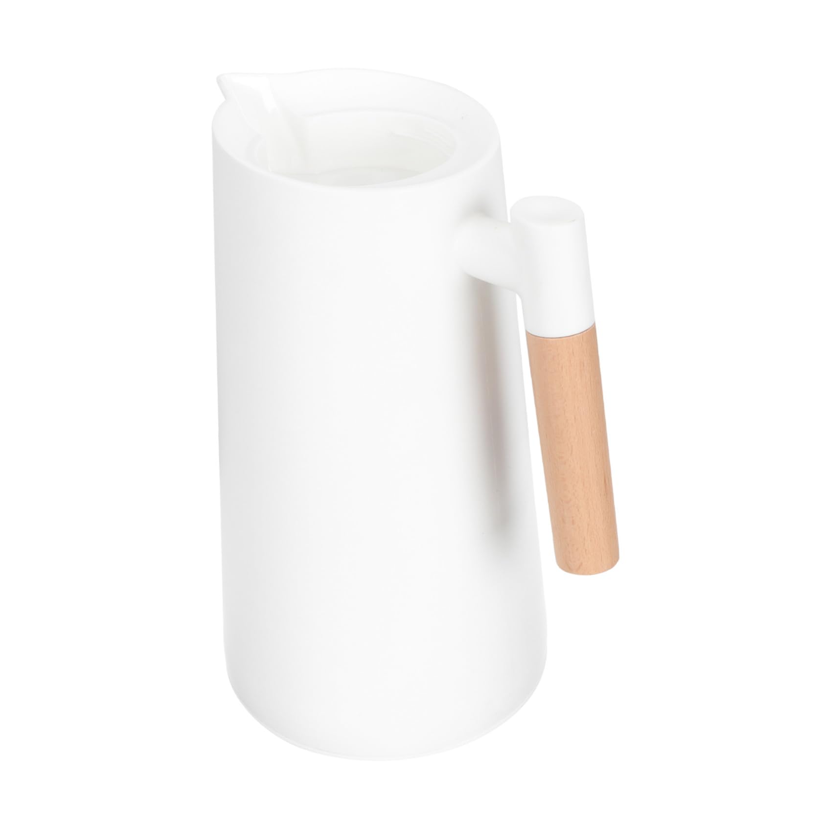 Jarra térmica con revestimiento de vidrio premium y mango ergonómico de madera de 1L