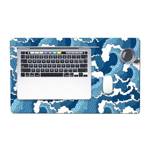 Tapis de Souris de Bureau, Tapis de Souris d'ordinateur - Tapis de Bureau avec Motif topographique - de Tapis de décor de, de Extra Large avec Base en...