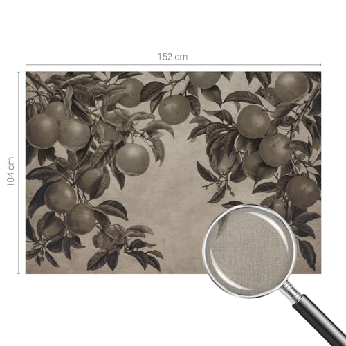 Papel tapiz lavable resistente a manchas con diseño frutal de 152x104 cm 5
