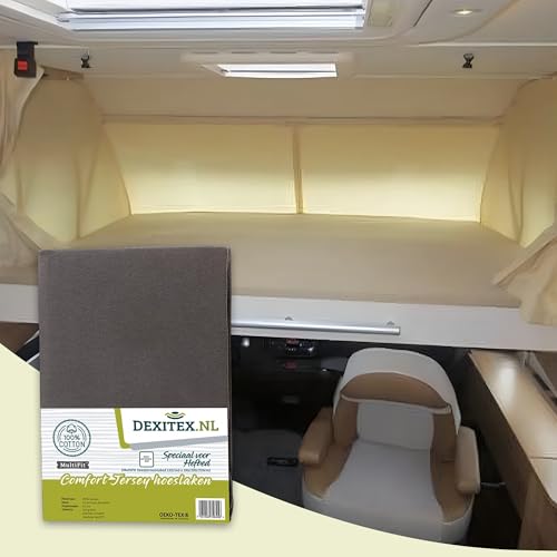Dexitex - Drap Housse lit de Levage - pour Lit Tout Fait pour Camping Car - Caravane Matelas - Lit Escamotable Caravane - Lit Escamotable Camping Car - 100%...