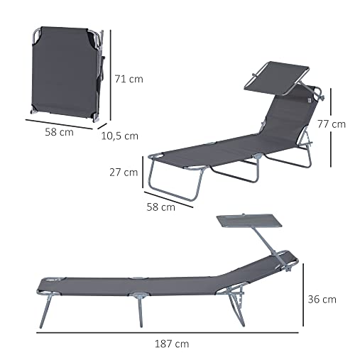 Campingliege von Outsunny für Garten und Strand