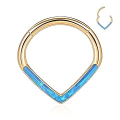 Style2:Gold with Blue Opal