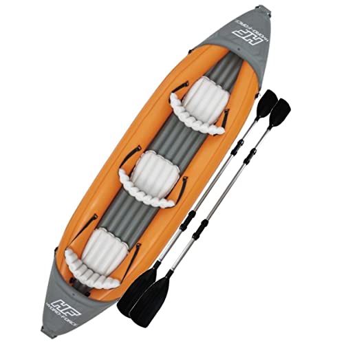 Hydroforce Lite Rapid Kayak, juego de kayak inflable para 3 personas, kayak sentado en kayak con...