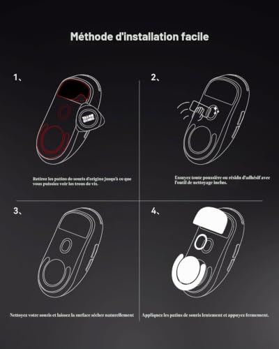 TALONGAMES Patins de souris en verre compatibles avec Logitech G502 X filaire, G502 X sans fil, bords incurvés, verre ultra résistant, semelle super lisse, durable – vue 6