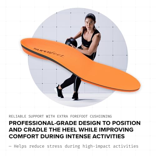 Superfeet All-Purpose High Impact Support Insoles (Orange) - Trim-To-Fit Orthotic Arch Support Shoe Inserts - Professional Grade - Men 9.5-11 / Women 10.5-12 image 5