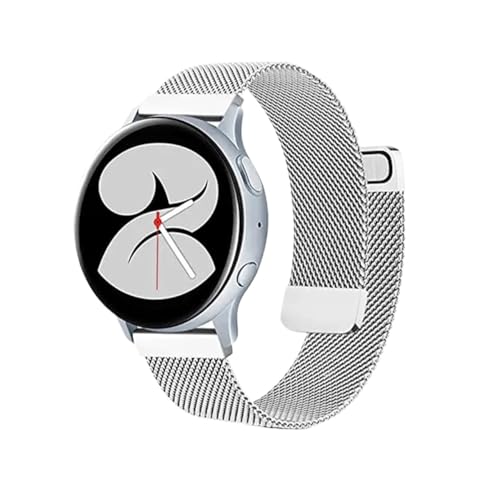 22mm 20mm �~���l�[�[ �X�e�����X�X�`�[�� �X�g���b�v �ɓK������Samsung Galaxy Watch 6/5/4/5 Pro�p(Silver,For Watch 6 Classic 47mm)
