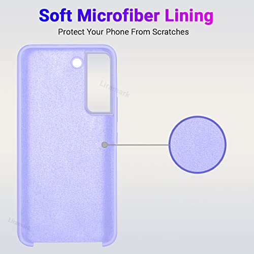 Image of LIRAMARK Liquid Silicone Soft Back Cover Case for Samsung Galaxy S22 Plus (Lavender)