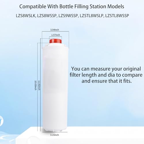 MIV Replacement Filter for EWF3000, No Chip, 4 Pack, Compatible with LZS8WSLK LZS8WSSP LZS9WSSP LZSTL8WSSP LZSTL8WSLP Bottle Filling Stations by MIV - Image 2