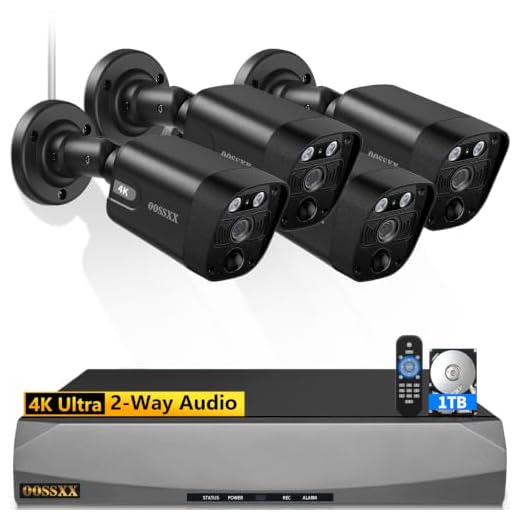 OOSSXX 4K Ultra Wide Security Camera System