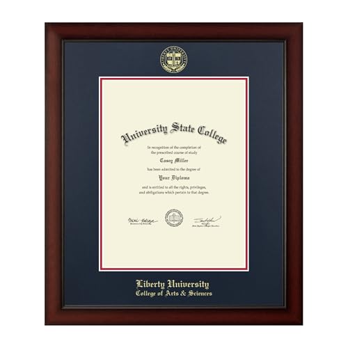 Framerly Liberty Arts & Sciences Gold Embossed Diploma Frame, 13 X 17