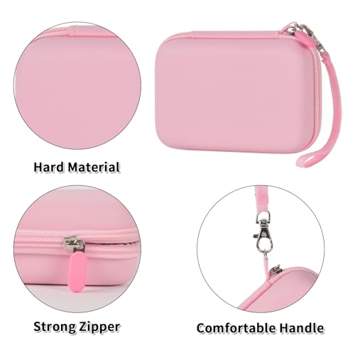 Image of Comecase Case Compatible with Nelko P21 / for Phomemo D30 D35 Label Maker Machine, for JADENS D11 / for SUPVAN Mini Labeler Sticker, Labler Maker Storage for Tape&Accessories - Pink