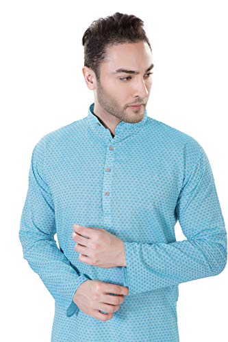 Image of LUCKWIN Men's Regular Fit Cotton Kurta Pyjama Set, Full-Sleeve, Mandarin Collared Neck, Ideal for Every Occasion, Cotton Made, Lightweight and Comfortable