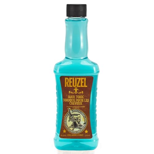 REUZEL Hair Tonic. Lightweight Conditioning & Natural Shine, Light Hold Styling Tonic, Ideal for Grooming or Cutting Lotion, Suitable for All Hair Types 500ml,16.9oz