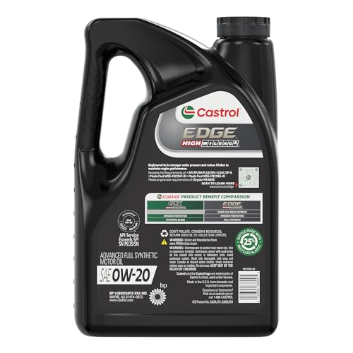 Castrol 15B0D2 Edge High Mileage 0W-20 Advanced Full Synthetic Motor Oil thumb #2
