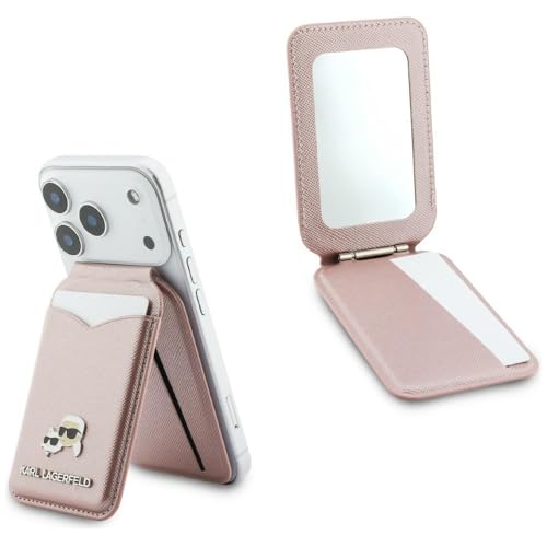 CG MOBILE Karl Lagerfeld Stand Mirror Wallet, compatible avec MagSafe (rose)