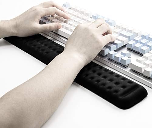 VAYDEER 87 Keyboard Wrist Rest Gaming Tenkeyless Memory Foam Hand Palm Rest Wrist Rest Support for Office, Computer, Laptop, Mac Typing and Wrist Pain Relief and Repair (14.2 inch, Black)