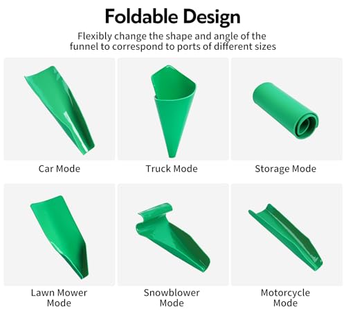 image for LOVTRAVEL Reusable Flexible Oil Drain Funnel Form a Foldable Bendable 