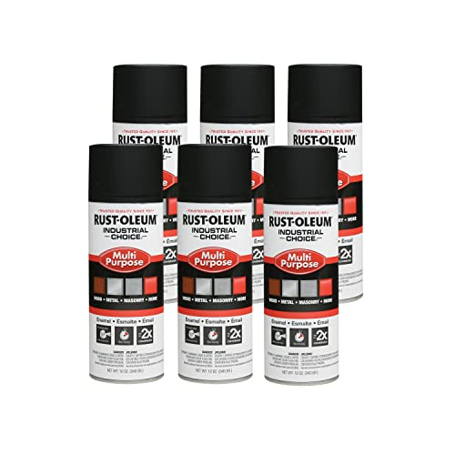 Rust-Oleum Multi-Purpose Enamel Spray Paint, Ultra-Flat Black, 12oz
