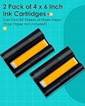 Compatible with Liene Amber M100 M110 4"x6" Photo Printer 2 Ink Cartridges | Prints 80 Sheets Photo, Only for M100 M110 M200 M210 Printer(DHP512/DHP513/DHP514/DHP515), Dye Sublimation (Without Paper)