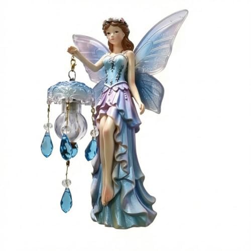Fairy Lantern Wall Sconce Lamp, Resin Decorative Fixture，Blue