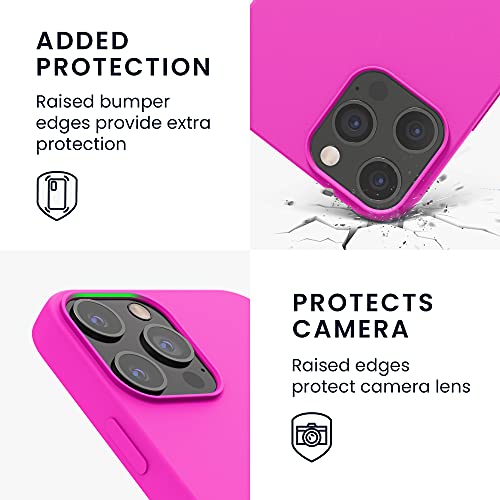 Kwmobile Tpu Silicone Case Compatible With Apple Iphone 12 Pro Max - Case Slim Phone Cover With Soft Finish - Magenta #TOP2