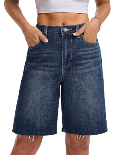 YUCOLEN Women's Jorts Baggy High Waisted Jean Shorts Ripped Denim