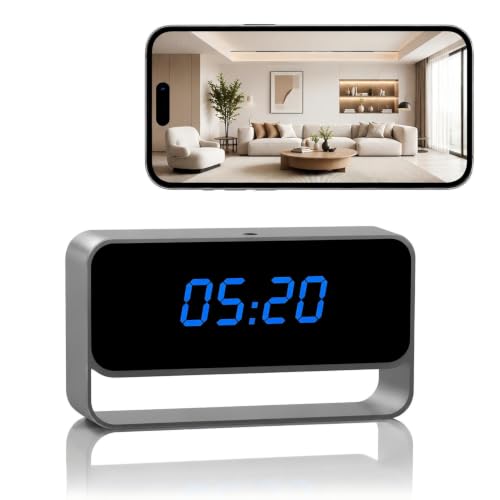 DuboCam Wirelee Security Camera Hidden Camera Clock - Full HD 1080P Baby Monitoring - WiFi Nanny Cam - Stronger Night Vision - Local/Cloud Storage
