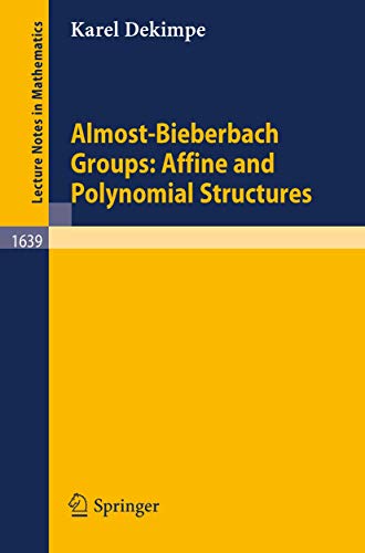 Almost-Bieberbach Groups: Affine and Polynomial Structures (Lecture Notes in Mathematics, 1639)