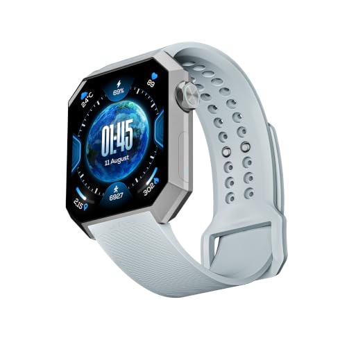 Layers Anarc 2 Smartwatch | 1.85 AMOLED 60Hz Display | Built-in GPS | AI Watch Faces & Assistant | BT Calling | Auto Brightness | Heart Rate + Sleep Monitor Smartwatch, Alluminium Body (Arctic Flame)