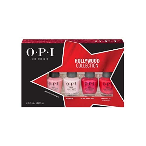 OPI Nail Lacquer, 4-Piece Gift Set, Multicolor Nail Polish, Hollywood Collection, 0.5 fl oz