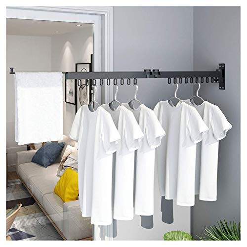 Airer- Wall Mounted Garment Rack, Airer Rotate Folding Extendible 61~168cm for Indoor and OutdoorClothes Dryer Rack and Hidden Towel Rail (Color : B) Efficency (C)