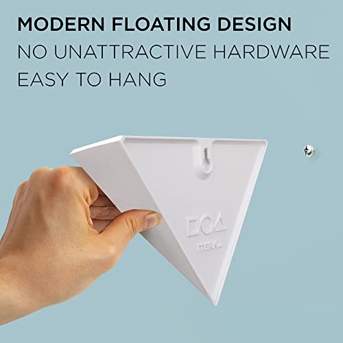 Itera Hanging Geometric Triangle Planter-Indoor/Outdoor White Plant Holder With Modern Floating Design (Set Of 3) Low Poly #TOP1