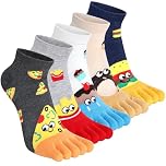 Kevaler Toe Socks for Women, Women's Department, Adult Women, Outdoor Enthusiasts, Female, Toe Socks, Five Finger Socks, 3-8 Size, Multicolour, 10 Count