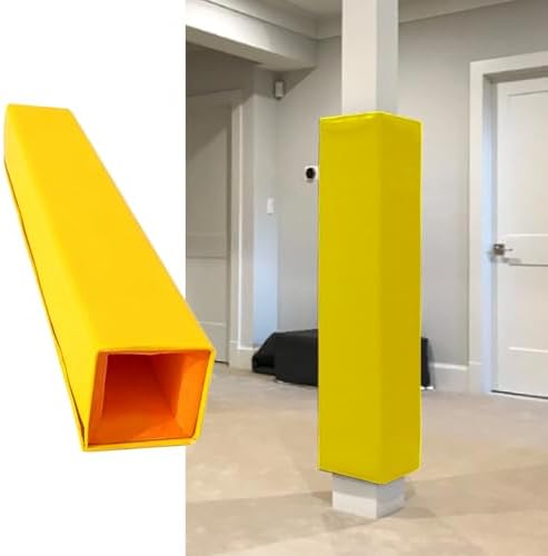Weatherproof Basketball Pole Padding - 4ft Protective Cover for 4-8" Square Poles - Safe Wrap-Around Padding for Outdoor Playgrounds & Indoor Use - Enhance Safety & Durability