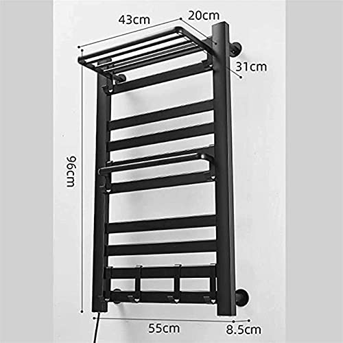 Sèche-serviettes mural câblé 10 barres radiateur salle de bain fixe - 5