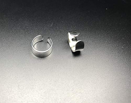 S925 Sterling silver threader earrings & ear cuff Double line no piercing earrings set Fake piercing Connected chain Sister3