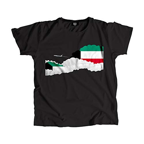 T-shirt Kuwait flight pour homme t-shirt aéroport nuages et avion