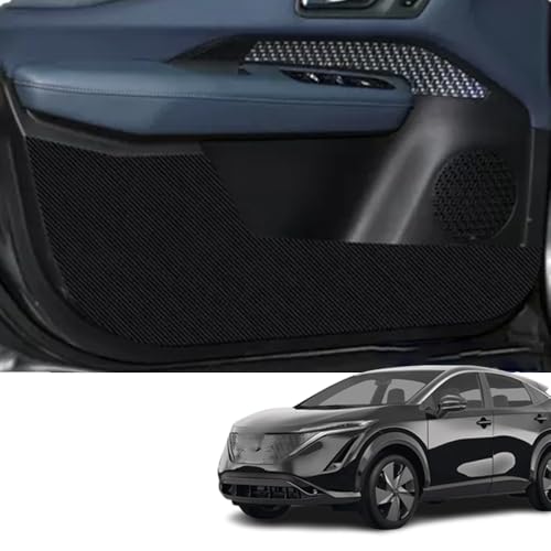 Bmolpt Custom Interior Accessories 4PCS for Nissan Ariya 2023 2024 2025 2026 Leather Car Door Anti Kick Pad Stickers Car Door Protective Decal Carbon Trim Wrap by Bmolpt - Used condition - US$12.67