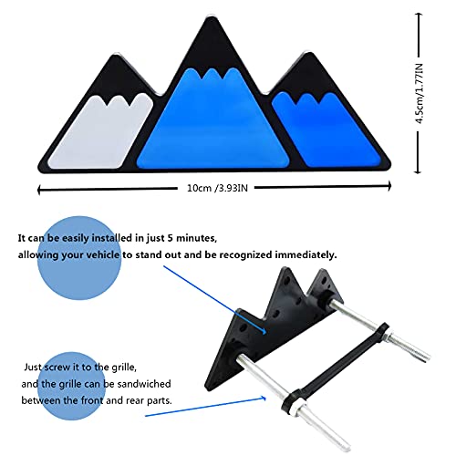 Zbosrma Tri-Color Grille Badge Hood Front Emblem Car Truck Decoration Compitable With Toyota Tacoma 4Runner Tundra Sequoia Rav4 Highlander Car Accessories(Triangle-Red) #TOP1