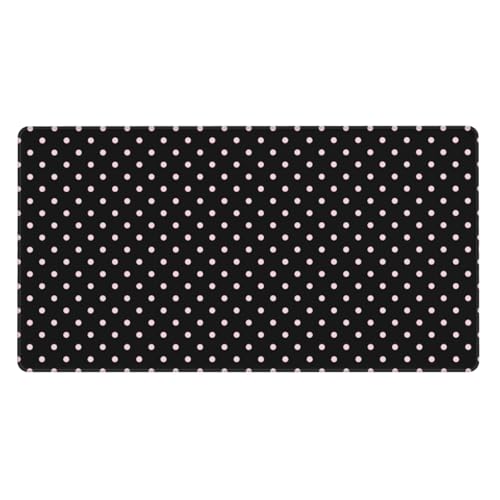 Tapis de souris pour ordinateur portable à pois noirs pour un bureau stylé