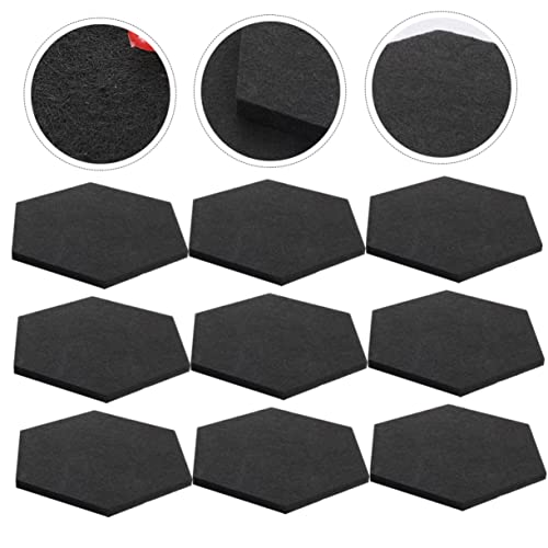 12pcs Paneles Hexagonales Absorbentes de Sonido para Pared, Adhesivos Decorativos Multifuncionales de Fieltro para Oficina y Hogar, Paneles Acústicos Aislantes para Notas, Fácil Instalación miniatura 6