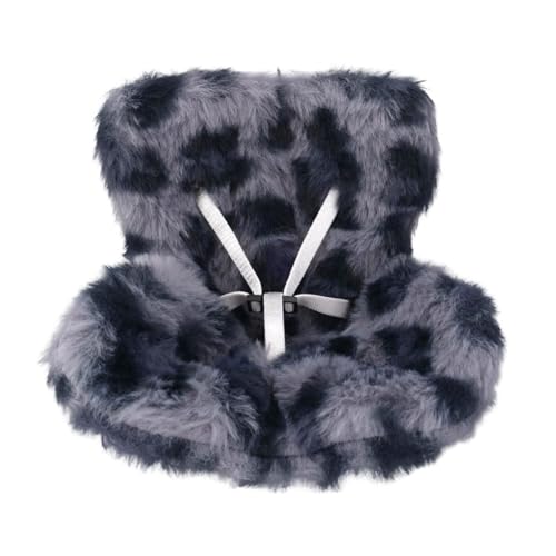 Car Seat for Dolls, Cute Safety Decorative Sofa with Soft Furry Cushion, Air Vent Clip Display Chair Stylish Car Desktop Decor for Blind Box Toys & Collectible Dolls (Blue Gray Leopard)