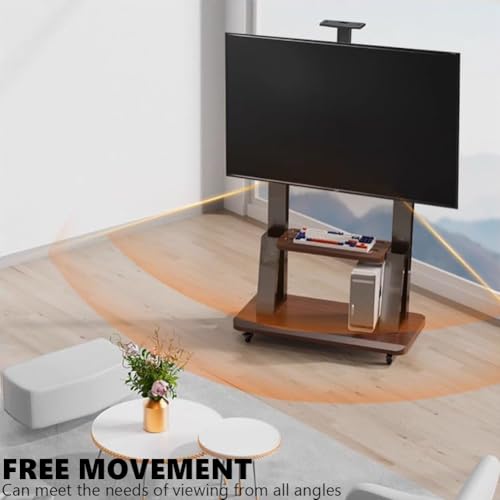 Carro móvil de TV estilo madera para 32 a 80 pulgadas miniatura 3