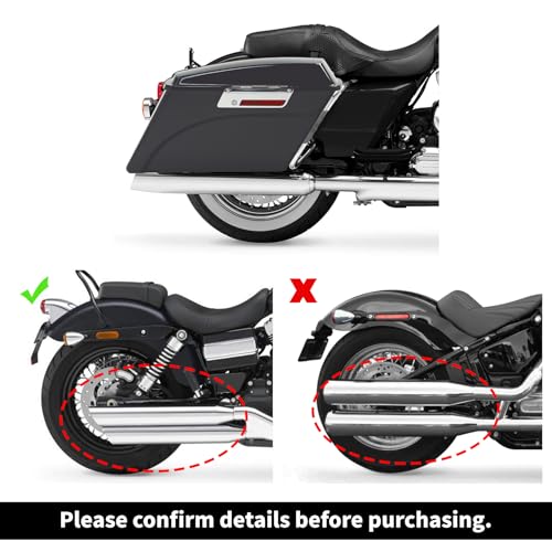 Alforjas TCMT negras mate con cierre y forros, para Harley Touring (Road Glide, Road King, Street Glide, Electra Glide, Ultra Classic) 1994-2013 miniatura 2