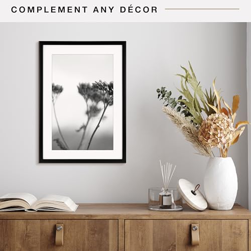 Image of MCS Everline Collection 14x20 Matted Poster Frame with 11x17 Picture Display, Black Vertical & Horizontal Wall Hanging Large Frame for Photos, Posters & Art Prints (1-Pack)