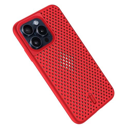 Image of amazon basics Basic Case for Apple iPhone 15 Pro (Silicone Red)