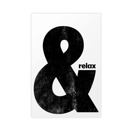 Impression sur toile de typographie minimaliste 40x61 cm