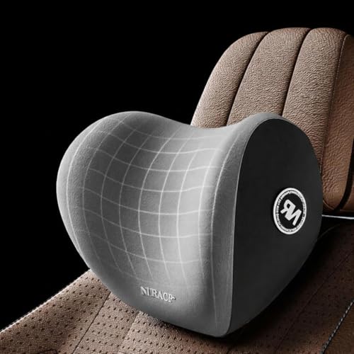 Image of Cars Necks Pain Relief Pillow, 100% Memory Foam Car Seat Head Rest Pillows Necks Support, Neck Pain Relief Pillows for Car & Office, car Gift, (Pack of 1 Gray)
