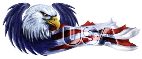 Giant Patriotic Removable/Reusable Decal Clings - 2 Kit Set #TOP7